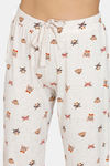 Marks & Spencer Cotton Rich Cat And Dog Print Pyjama Set - Oatmeal Mix — thumbnail 6