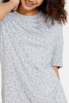 Marks & Spencer Printed Round Neck Pyjama Set - Grey Mix — thumbnail 5