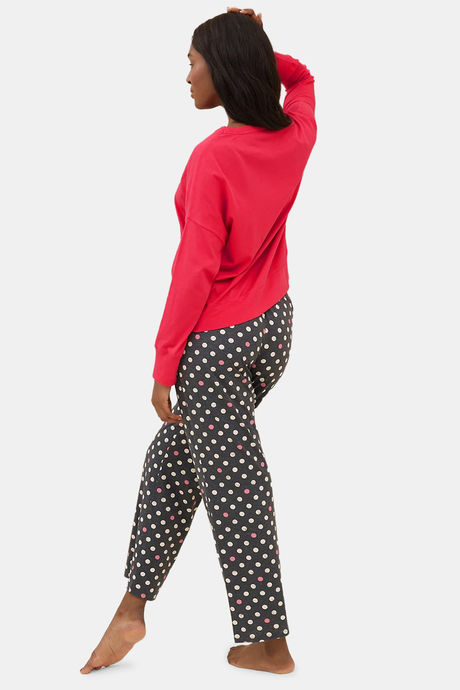 Marks & Spencer Cotton Pyjama Set - Pink Mix — image 2