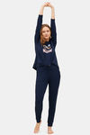 Marks & Spencer Polyester Sleep Pyjama - Navy — thumbnail 1