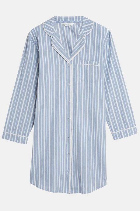 Marks & Spencer Cotton Shirt - Grey Blue — image 4