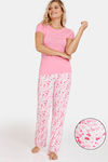 Marks & Spencer Cotton Sleep Pyjama - Pink Mix — thumbnail 1