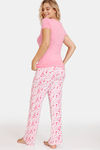 Marks & Spencer Cotton Sleep Pyjama - Pink Mix — thumbnail 2