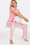 Marks & Spencer Cotton Sleep Pyjama - Pink Mix — thumbnail 4