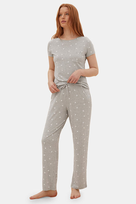 Marks & Spencer Viscose Lounge Top - Grey Mix — image 2