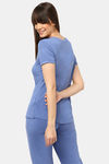 Marks & Spencer Cotton Lounge Top - Blue Denim — thumbnail 2