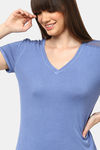 Marks & Spencer Cotton Lounge Top - Blue Denim — thumbnail 4