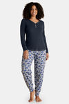 Marks & Spencer Cotton Lounge Top - Blue Navy — thumbnail 2