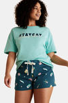 Marks & Spencer Cotton Shorts - Blue Mix — thumbnail 2