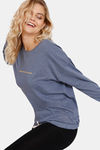 Marks & Spencer Cotton Lounge Top - Blue Marl — thumbnail 2