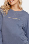 Marks & Spencer Cotton Lounge Top - Blue Marl — thumbnail 5