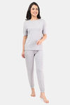 Marks & Spencer Cotton Lounge Top - Grey Mix — thumbnail 1