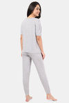 Marks & Spencer Cotton Lounge Top - Grey Mix — thumbnail 2