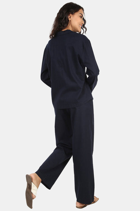Marks & Spencer Viscose Lounge Top - Blue Navy — image 2