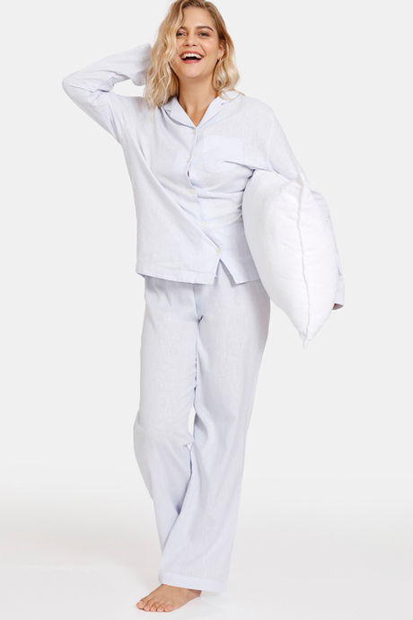 Marks & Spencer Viscose Lounge Top - Blue Blue — image 4