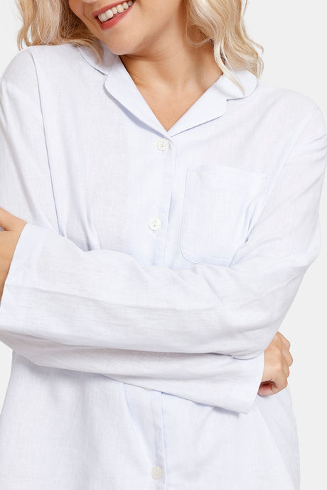 Marks & Spencer Viscose Lounge Top - Blue Blue — image 5