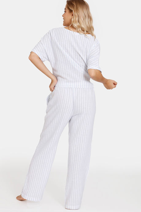 Marks & Spencer Cotton Pyjama Set - Blue Mix — image 2