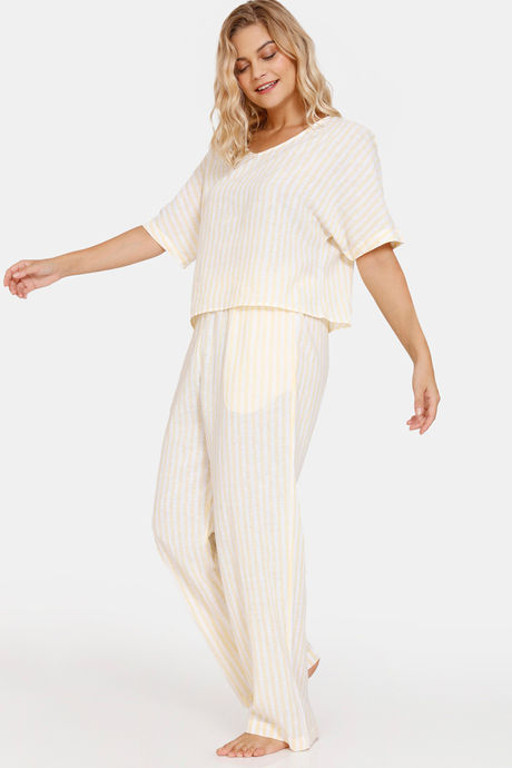 Marks & Spencer Cotton Lounge Top - Yellow Mix — image 2