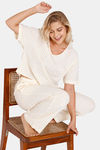Marks & Spencer Cotton Lounge Top - Yellow Mix — thumbnail 4
