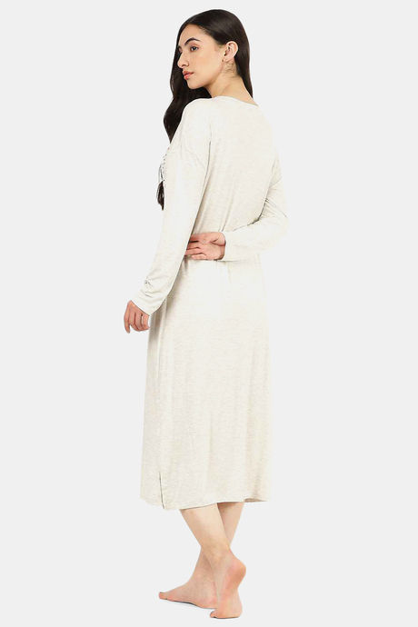 Marks & Spencer Viscose Sleep Nightdress - Grey Mix — image 2