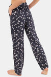 Marks & Spencer Viscose Lounge Pants - Blue Mix — thumbnail 2