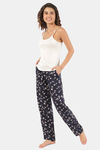 Marks & Spencer Viscose Lounge Pants - Blue Mix — thumbnail 3