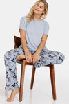 Marks & Spencer Cotton Pyjama Set - Blue Mix — thumbnail 4