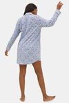 Marks & Spencer Cotton Nightdress - Blue Blue — thumbnail 2