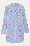 Marks & Spencer Cotton Nightdress - Blue Blue — thumbnail 4
