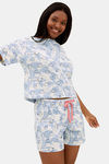 Marks & Spencer Cotton Pyjama Set - Faded Blue — thumbnail 1