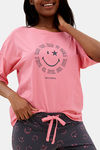 Marks & Spencer Cotton Pyjama Set - Pink Candy — thumbnail 3