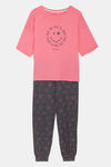 Marks & Spencer Cotton Pyjama Set - Pink Candy — thumbnail 4