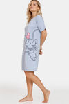 Marks & Spencer Cotton Sleep Nightdress - Blue Blue — thumbnail 2