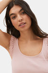 Marks & Spencer Cotton Lounge Top - Pink Pink — thumbnail 2