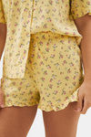 Marks & Spencer Viscose Shorts Set - Yellow Mix — thumbnail 3