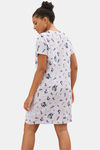 Marks & Spencer Cotton Mid Length Nightdress - Grey Oatmeal — thumbnail 3