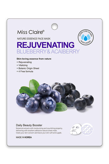 Buy Miss Claire Nature Essence Face Mask - Blue Berry & Acai Berry (25 ml)
