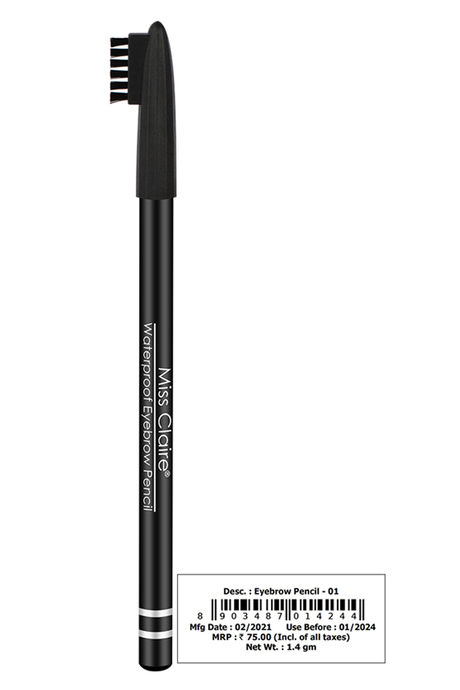 Miss Claire Waterproof Eyebrow Pencil 01 Black (1.4 g) — image 3