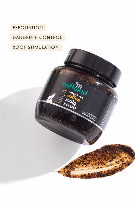 mCaffeine Naked & Raw Coffee Scalp Scrub for Dandruff Control & Scalp Exfoliation (250 g) — image 2
