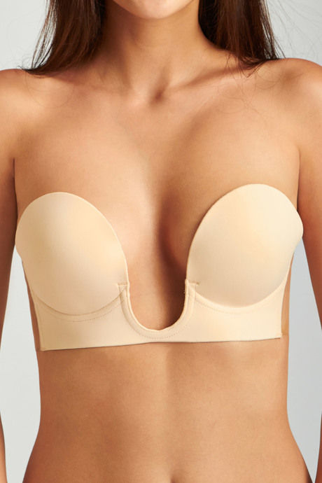 Zivame Padded Wired Low Coverage Stick On Bra - Nude — image 3