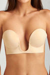 Zivame Padded Wired Low Coverage Stick On Bra - Nude — thumbnail 3