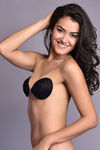 Zivame Invisible Front Open Stick On Bra Smooth Lace Overlay-Black-Black — thumbnail 2