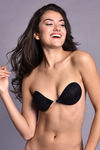 Zivame Invisible Front Open Stick On Bra Smooth Lace Overlay-Black-Black — thumbnail 3
