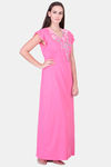 Honeydew Knit Cotton Loungewear Dress - Pink — thumbnail 1