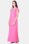 Honeydew Knit Cotton Loungewear Dress - Pink — thumbnail 2