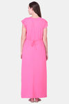 Honeydew Knit Cotton Loungewear Dress - Pink — thumbnail 3