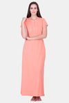 Honeydew Knit Cotton Loungewear Dress - Orange — thumbnail 1