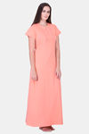Honeydew Knit Cotton Loungewear Dress - Orange — thumbnail 2