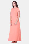 Honeydew Knit Cotton Loungewear Dress - Orange — thumbnail 3