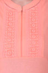 Honeydew Knit Cotton Loungewear Dress - Orange — thumbnail 5